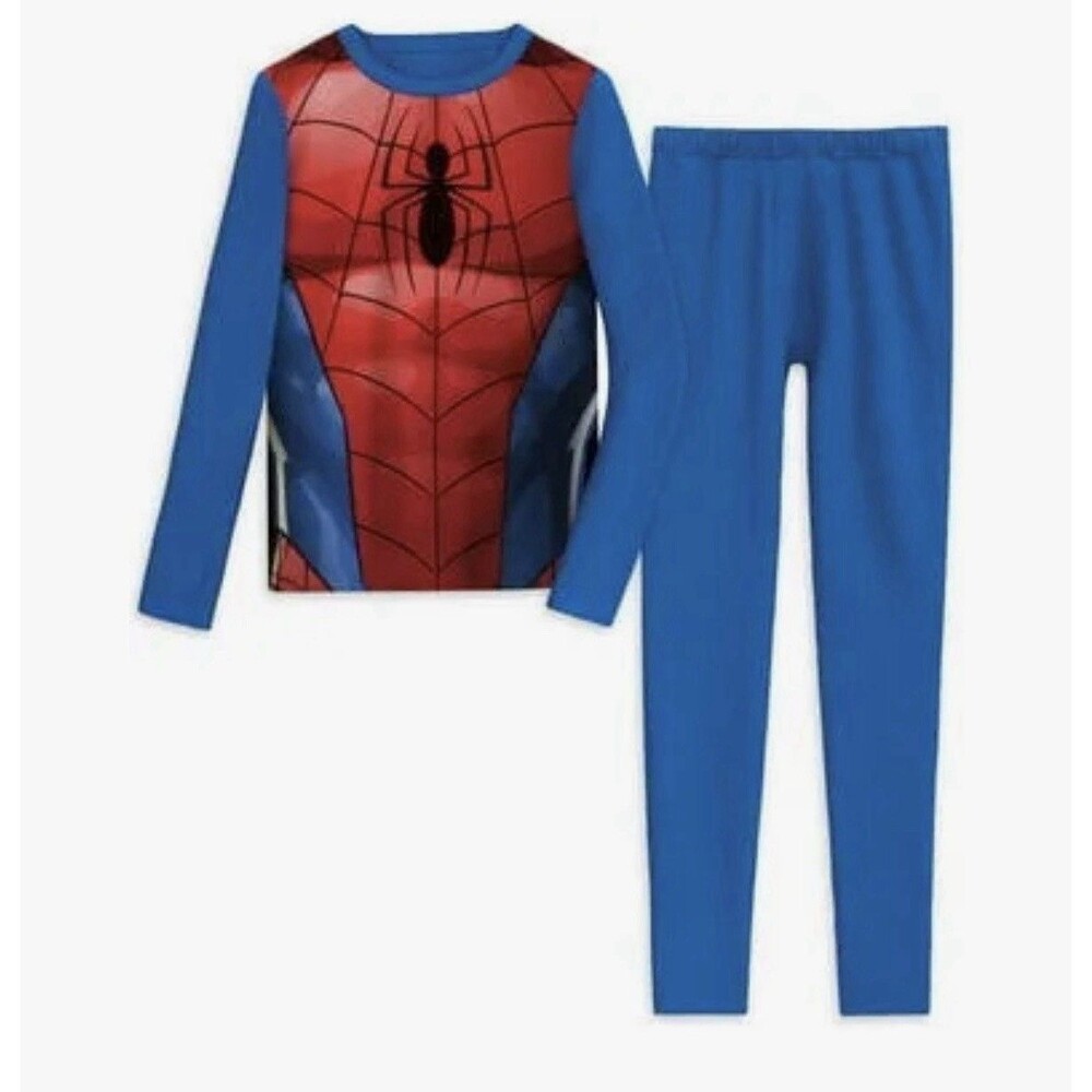 ClimateRight Cuddl Duds Med 8-10 Spiderman Thermal Underwear 2 Pc Set Base Layer